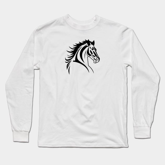 Gorgeous Horse silhouette Long Sleeve T-Shirt by The D Family